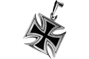 Kiss of Leather Pendentif croix EK en argent sterling 925 n° 333, Argent sterling, Pas de gemme