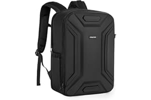 MOSISO Kamerarucksäck,DSLR/SLR/Spiegellose Kameratasche Wasserdichte Symmetrisch Geometrisch Hartschale mit Stativhalter&15-16 Zoll Laptopfach,Kompatibel mit Canon/Nikon/Sony,Schwarz