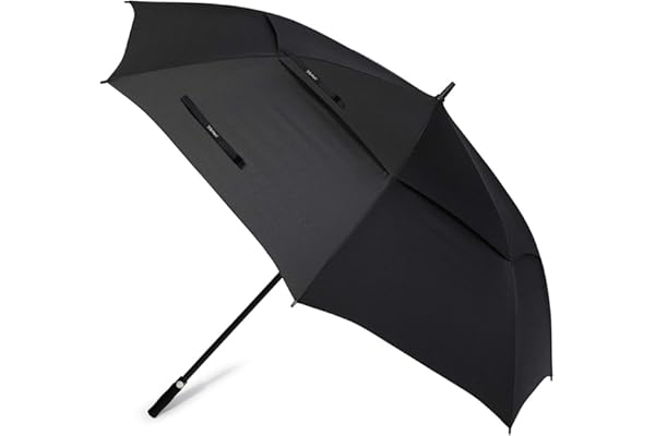 G4Free Parapluie de golf de 72 pouces, ouverture automatique, extra large, double couverture, ventilé, coupe-vent, imperméable, bâton, parapluie
