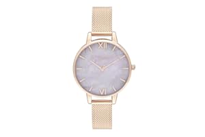 Olivia Burton Analogowy zegarek kwarcowy dla kobiet z bransoletką ze stali nierdzewnej w kolorze różowego złota - OB16SP16, wielokolorowa, bransoletka