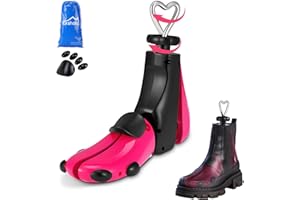 Exshoiu Shoe Boot Stretcher Men Women, 4-Way Boot Widener Stretch Width & Length, Adjustable Leather Boot Expander Stretcher for Wide Feets