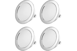 Sweet Led Focos empotrables para muebles, 4 unidades, 230 V, IP44, LED de 3,5 W, redondos, ultraplanos, para ambientes húmedos, cromados, blanco frío