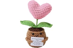 Positive Pocket Plant Doll, Funny Emotional Support Knitt...