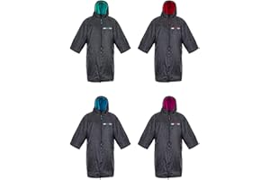 Two Bare Feet Weatherproof 3/4 Length sleeve Changing Robe Classic Print/Poncho for Surfing, Swimming, Paddleboarding