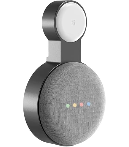 Supporto Parete Per Google Nest Mini 2nd Gen - Bianco, Nasconde Cavi