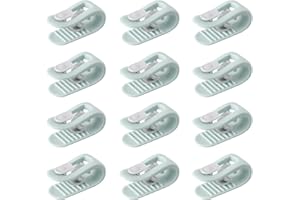 FEMONGY bettdecken Clips 12 Stück bettdeckenhalter, bettdeckenclips, bettdecke im bezug fixieren, Rutschfester, nadelfreier Cliphalter, Bettzubehör (Grün)