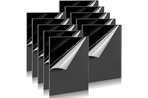 ‎QUOTRE Pack of 10 Black Acrylic Sheets, 210 x 297 x 1.7 mm Acrylic Discs A4 Plastic Plate Acrylic Glass with Protective Film for Signs, DIY, Display, Craft, Painting