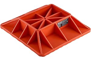 VEVOR High Lift Jack Base and Handle Keeper, 295 x 295 mm Off Road Jack Stand Base with 7000 Pound Capacity, Heavy-Duty Farm Jacks Support Stand for Most Jacks with 185 x 120 mm Base, Red