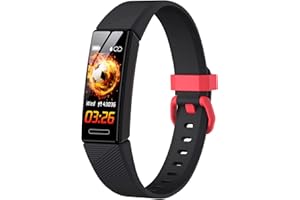 HOOMOON Fitness Tracker Uhr für Kinder, IP68 wasserdichter Aktivitätstracker, Herzfrequenz-Schlafmonitor, 11 Sportmodi, Kalorienzähler, Schrittzähler mit Wecker und Erinnerung, tolles Geschenk für Jungen, Mädchen, Teenager