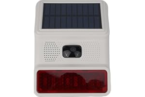 Besttoolifes Allarme esterno senza fili 433MHZ suono solare e luce allarme per corno sirena esterna per casa, villa, baren, fattoria, cortile