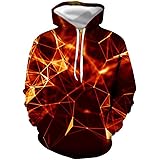 EUDOLAH Mens 3D Printed Pocket Color Hoodies Long Sleeve Oversized Halloween Christmas