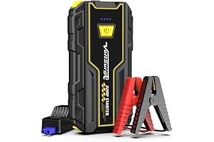 VOLTSURGE Avviatore Batteria Auto, 4000A Avviatore di Emergenza per Moto (per Motori Fino a 7.5L Benzina/5.0L Diesel) 12V Booster Avviamento Auto con Torcia a LED