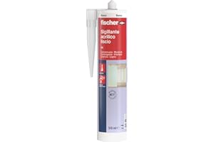 Fischer Sigillante Multiuso Acrilico Sa 310, Ottimo Per Supporti Porosi, Muro, Legno, Cartongesso, Inodore, 9386, Bianco