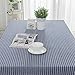 Produktbild Moderne einfache tischdecke,Home tischdecke,Japanischer stil Stoff baumwolle leinen Gestreift Tv teilweise Tischtuch Sitzung] Hotel tischdecke 4 farben -marineblau 100x100cm(39x39inch)
