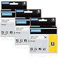 3 Pack Aonomi Rhino a18444 Labels Replace for DYMO Rhino 18444 1/2" 12mm Permanent Polyester Vinyl Industrial Tape Work with Rhino 5200 4200 6000 6000+ Industrial Label Maker, Black on White