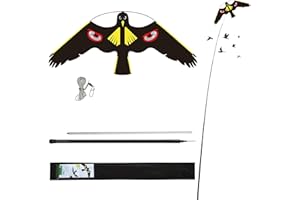 Laptony Uccello spaventatore Volare Aquilone Colture Fattoria protettore Uccello Falco Volare Aquilone per Giardino e Fattoria Aquilone,Solo aquiloni Senza aste telescopiche