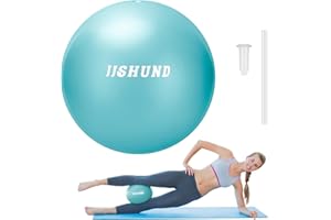 ‎JJSHUND jjshund Pilates Ball, 25 cm Gymnastikball Kleiner Soft Yoga mit Aufblasbarem Strohhalm, Fitnessball für Zuhause Gym Yoga Pilates Fitness Balance Training