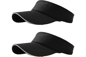 NHTJTHE 2 Tappi per Visiera, Traspiranti e assorbenti Il Sudore, con Visiera Parasole, Unisex, Regolabili, per Golf, Ciclismo, Pesca, Tennis, Corsa