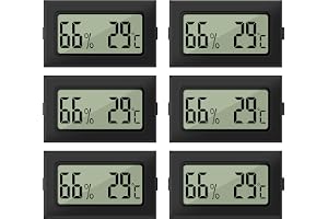 LYCXAMES Hygrometer mini digital, 6 st hygrometer inomhus, 2-i-1 termometer hygrometer, digital termometer luftfuktighetsmätare för växthus källare