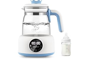 Sejoy Baby Formula Kettle Warm Water Dispenser for Making Formula Bottle Within 30s, Traditional Baby Bottle Warmer Replacement, Accurate Temperature Control, Boil-Dry Protection, 72h Keep Warm, 1.2L
