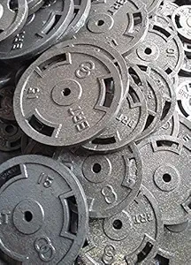 BODY MAXX Bright Steering Cut 70 Kg Cast Iron Weight Lifting Plates (15 Kg x 2 Pieces and 20 Kg x 2 Pieces)