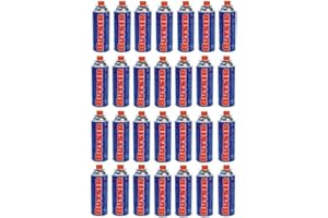 VALDI LED Pack De 28 Cartuchos De Gas Butsir para Hornillos, quemadores, sopletes, Estufas, Camping, bombonas (28)