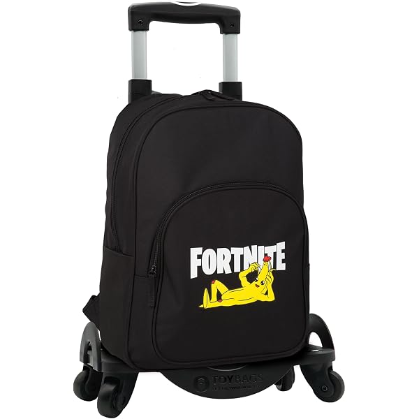 Panini Fortnite Rucksack Für Kinder – Mit Kordelzug Und Tasche, Schwarz, Größe M, Unisex