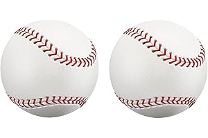 SIVAOPA Sports Practice Hard Leather Baseball, 9-Inch Standard Size Baseballs, Training Ball &Game Base Ball, Unmarked Rounders Ball for Youth and Adults for Indoor & Outdoor Use