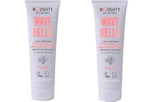Noughty 97% Natural Wave Hello Curl Defining Conditioner, 97% Natural Sulphate Free Vegan Haircare, Vitamin Rich Formula for Curly and Wavy Hair, with Sea Kelp and Avocado Oil DUO