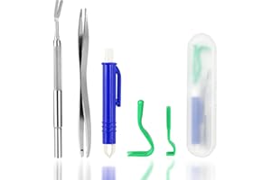 Nepfaivy Zeckenzange für Hunde Katze Mensch - 5er Set Zeckenzangen Hund mit 2 Zeckenhaken, 2 Zeckenzangen Metall und 1 Zeckenpinzette, Einfacher und Sicherer Zeckenentferner für Kinder und Haustier