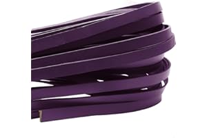 ‎ESNADO esnado Lederband Flach 10 mm x 2 mm. Lila - 1 Meter