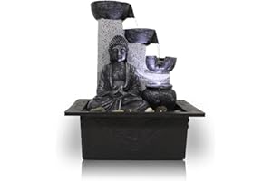 ‎KIOM Zimmerbrunnen Tischbrunnen Dekobrunnen FoBuddha Pot mit LED 10782