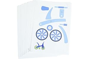 EILYGK 20 Sheets 40 Patterns 3D Drawing Pen Paper Templates, with a Reusable Transparent PVC Drawing Board, 3D Art Pen Accessories Set for Adults Starter for 3D Printing Pen Suitable for Aged 16 and Above