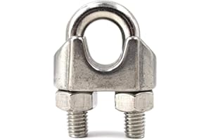 SEERAPHEE Fune metallica clip cavo morsetti in acciaio INOX 304, M5, 20 pezzi