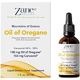 Zane Hellas 100% Olio di origano Non diluito.Puro Olio Essenziale Greco Puro di Origano.86% Carvacrolo Min.164mg Carvacrolo p