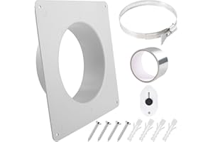 TXERFOLG Brida de conexión de canal Ø150mm/6 pulgadas Brida de tubería recta de plástico ABS con bridas cinta de aluminio Brida de tubería para sistema de ventilación de calefacción y refrigeración