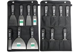 SANSEENIA 7PCS Trockenbauwerkzeuge, Kitt Messer Set, 50# Stahl Trockenbau Taping Messer Spachtel Messer, Tapete Schaber Spachtel Messer, Farbentferner für Holz Maler Werkzeuge, Werkzeug Geschenke für Männer