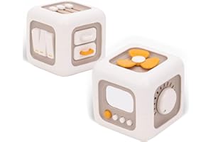 Aruigu 6 in 1 Montessori Spielzeug ab 1 Jahr, Baby Spielzeug von 1–3, Motorikwürfel Motorikspielzeug, Baby Geschenk ab 12 18 Monate Junge und Mädchen