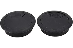 WEIPAI Torribala 2 pièces 50 mm Diameter Desk Wire Cable Passe-câble Noir