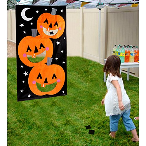 OurWarm Pumpkin Bean Bag Toss Game + 3 Bean Bags Halloween Games for Families with Kids Travel Games Halloween Party Favours reviews OurWarm Pumpkin Bean Bag Toss Game + 3 Bean Bags Halloween Games for Families with Kids Travel Games Halloween Party Favours