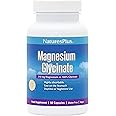 NaturesPlus Magnesium Glycinate Capsules - Gentle Magnesium Supplement for Day and Night, Stress Support, Rest and Relaxation - Vegan, Gluten Free - 90 Capsules