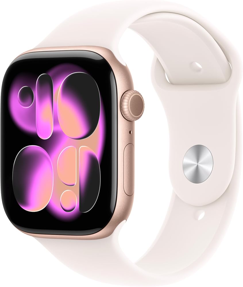 Apple Watch Series 11 GPS 42 mm Roze Altın Rengi Alüminyum Kasa Akıllı Saat ve Bulut Pembesi Spor Kordon - S/M. Uyku Skoru, Fitness Takibi, Sağlık İzleme, Hep Açık Ekran, Suya Dayanıklı Tasarım
