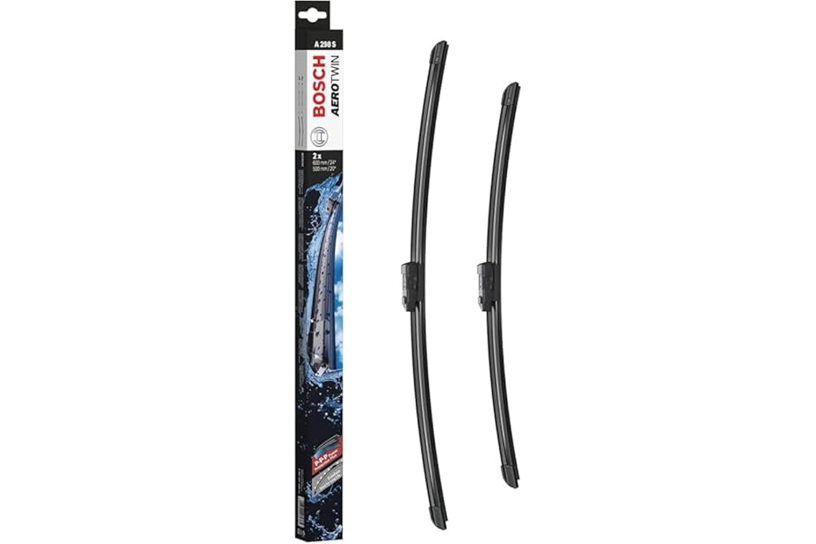 Bosch Aerotwin A298S - Front Windscreen Wipers - Set of 2 Replacement Blades - Comes with Pre-assembled Adapter - 2 Blades, 600 mm / 500 mm - Only for Right-Hand Drive (UK)