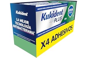 Kukident Pro Plus Crema Fijadora para Prótesis Dental (Pack 4 x 40 gr), Mejor Protección