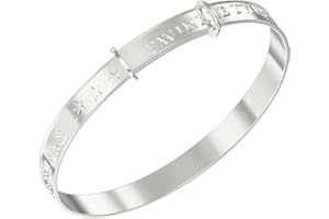Aeon Expanding Baby Bangle - 925 Sterling Silver | Baby Jewellery for 0-5 Years | Perfect as a Christening Gift for a Boy or Girl | Gift Box & Polishing.