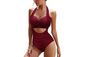 JFAN Costume da Bagno Donna Un Pezzo Regolabile Backless Slim Costume Intero Donna da Bagno Intero Costumi Interi Bikini Set