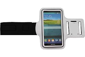 DEALBUDE24 Fitness Sportarmband kompatibel für Apple iPod Touch 3G 4G 5G 6G Armband Handy Oberarm Halter für Fitness, Joggen, Laufen Hülle Tasche Blank Klein Weiss