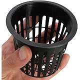 10 Stück Hydrokultur-Netztöpfe , schwarzer Kunststoff, zur Anzucht und Anpflanzen