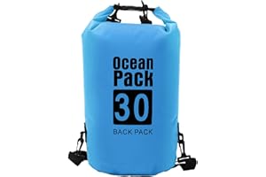 ACXILEXY Bolsa Estanca, 30 L Bolsa Estanca con Correa de Hombro Ajustable, Bolsa Seca Impermeable Flotante, Mochila Impermeable para Deportes al Aire, Playa, Natación, Surf, Canotaje, Kayak