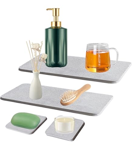 GAESHOW 4 Pcs Water Absorbent Diatomit Drink Coasters